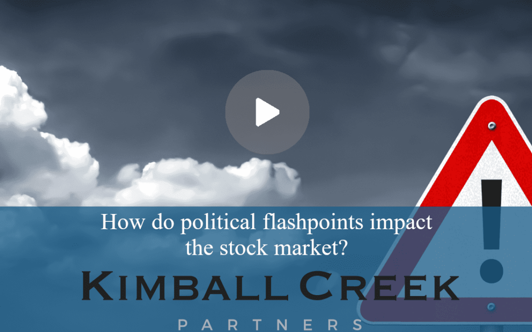 How do political flashpoints impact stock market performance?