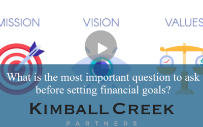 One of the most important questions to answer before setting financial goals